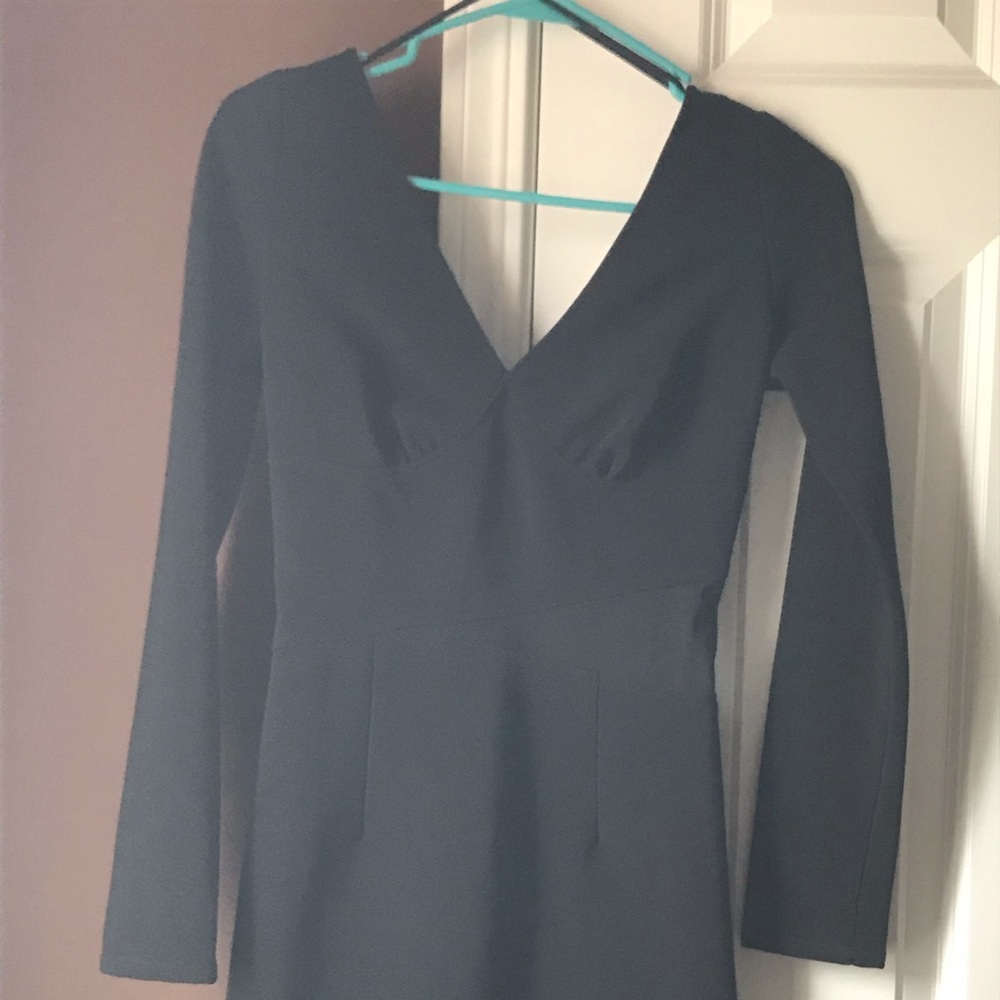 Akira long sleeve short black dress